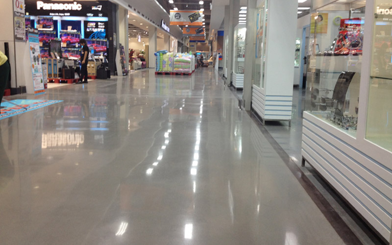พื้นขัดเงาในพื้นที่ห้างสรรพสินค้า CrystalFloor โดย Repfloor